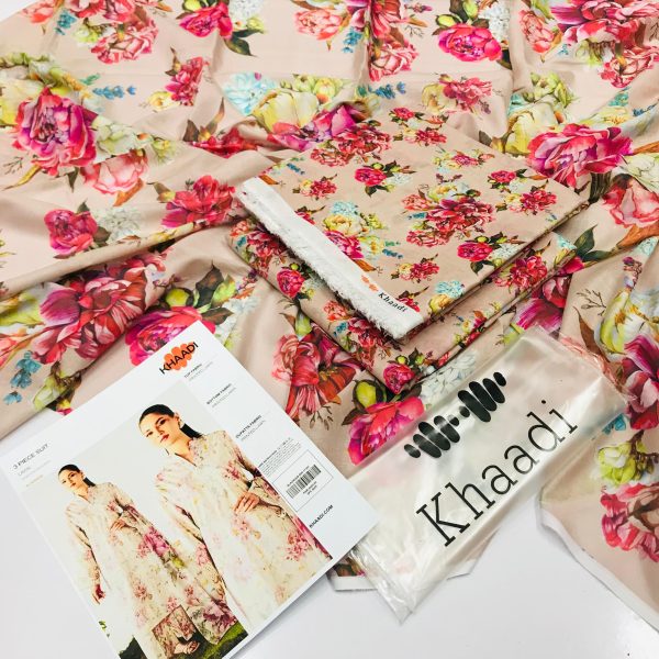 ✨ Khaadi Brand ✨ 3 Piece Digital Printed Lawn Unstitched Suit New Collection 2025 For Women
