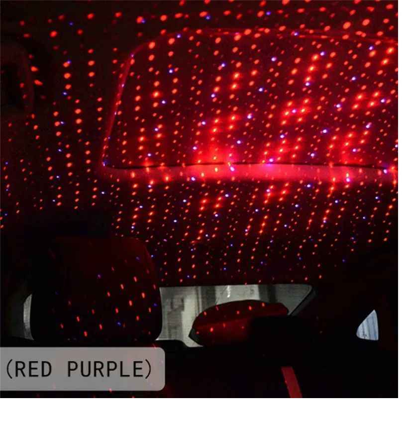 Romantic Car Roof Star Projector LED Galaxy Lamp USB Adjustable Interior Light
