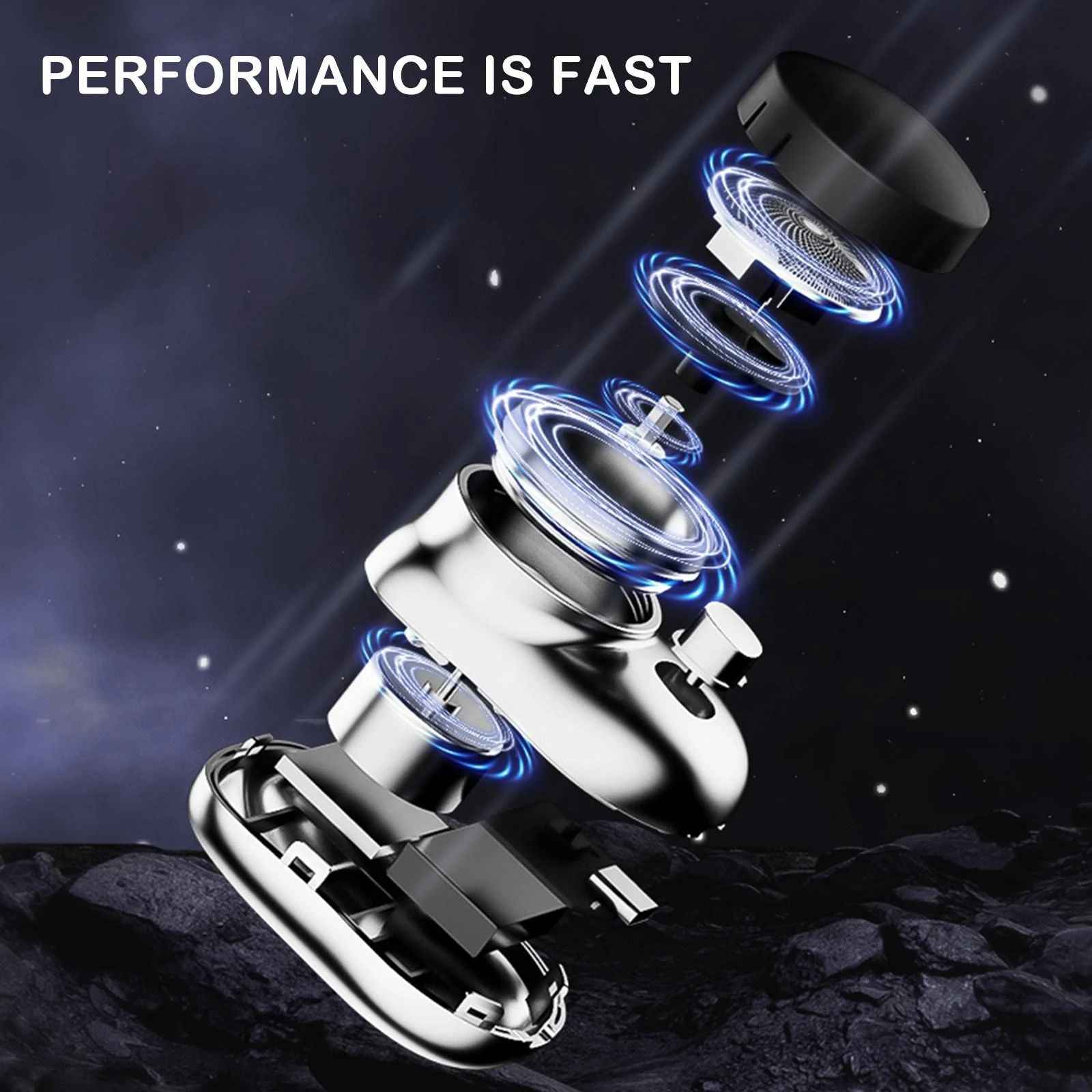 Mini Shaver 3 Blades Portable Electric Shaver Type-c Fast Charging Pocket Razor Beard Trimmer Shaving Machine