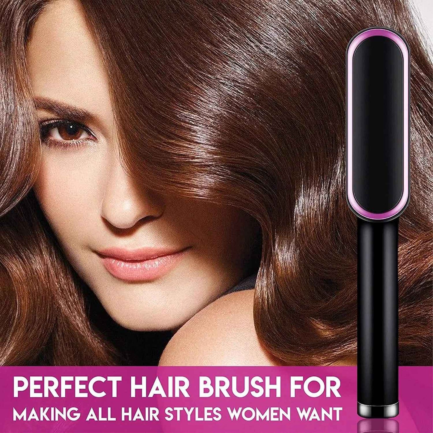 Electric Professional Hair Straightening Brush (random Color)