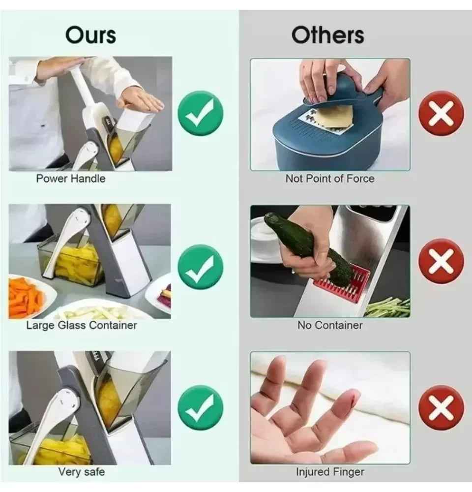 Mandoline Vegetable Cutter Chopper Adjustable Multi-function Vertical Vegetable Cutter