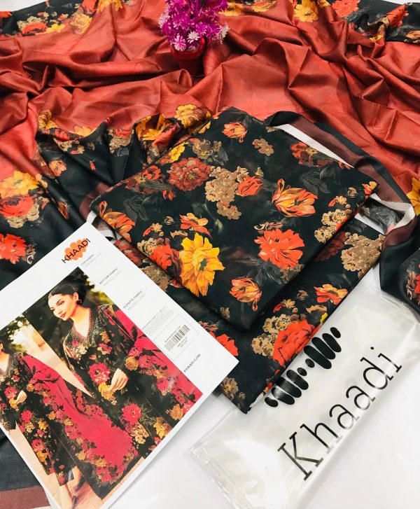 ✨ Khaadi Brand ✨ 3 Piece Digital Printed Lawn Unstitched Suit New Collection 2025 For Women
