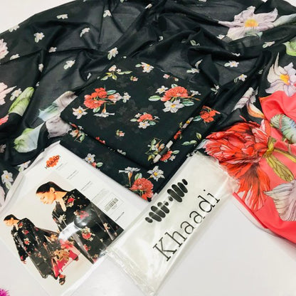 ✨ Khaadi Brand ✨ 3 Piece Digital Printed Lawn Unstitched Suit New Collection 2025 For Women