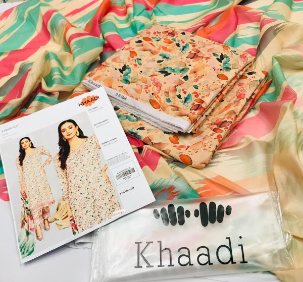 ✨ Khaadi Brand ✨ 3 Piece Digital Printed Lawn Unstitched Suit New Collection 2025 For Women