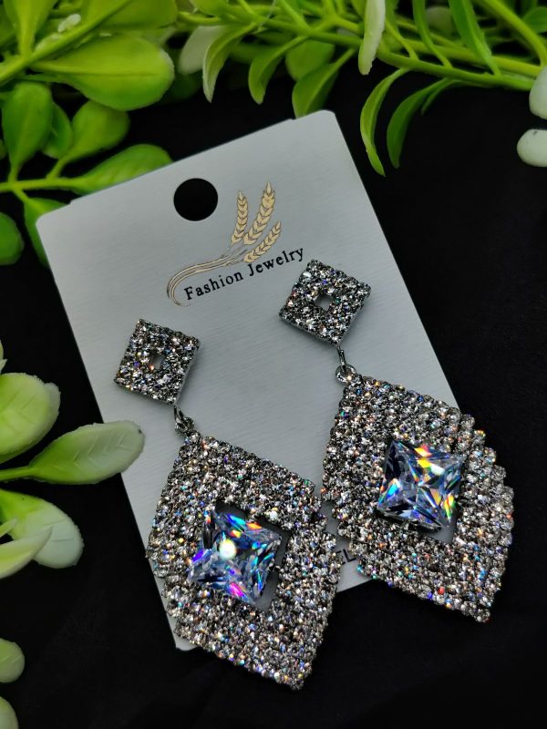 Imported Elegant Earrings  | Radiant Princess | Best Quality Earrings For Girls & Women | Luxury Look Earrings (Silver Color)