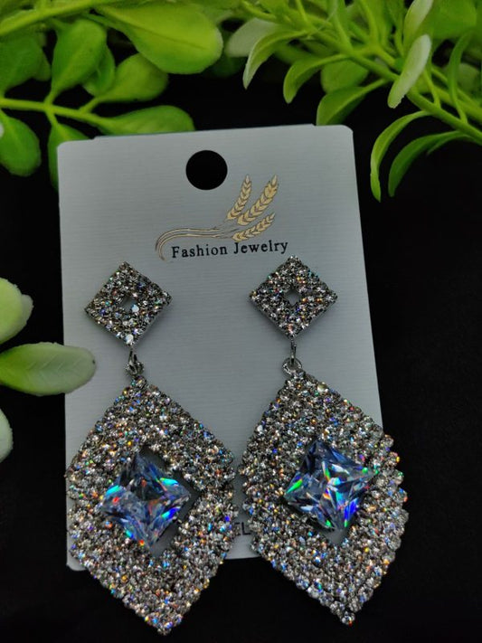 Imported Elegant Earrings  | Radiant Princess | Best Quality Earrings For Girls & Women | Luxury Look Earrings (Silver Color)
