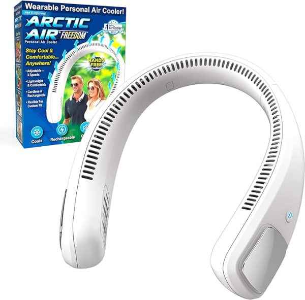Neck Fan – Wearable Air Cooler & Purifier – Arctic Air Freedom – 3-speed Neck Cooler, Small Fan For Outdoor & Indoor Use, Usb-rechargeable Fan ( Random Color )