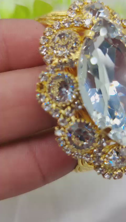 Imported Exquisite Oval Crystal Adjustable Bracelet – Imported Luxury Jewelry | Adjustable Bracelet – Best Quality Artificial Bracelet For Girls & Women | Bracelet For Every Occasion