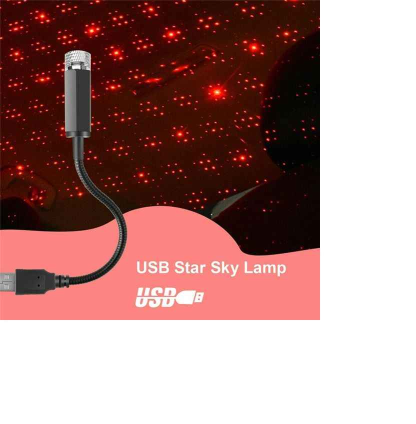 Romantic Car Roof Star Projector LED Galaxy Lamp USB Adjustable Interior Light