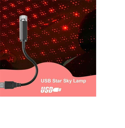 Romantic Car Roof Star Projector LED Galaxy Lamp USB Adjustable Interior Light