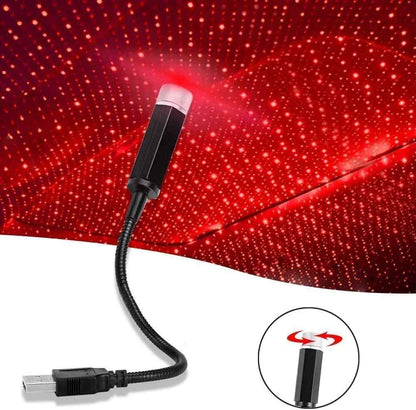 Romantic Car Roof Star Projector LED Galaxy Lamp USB Adjustable Interior Light