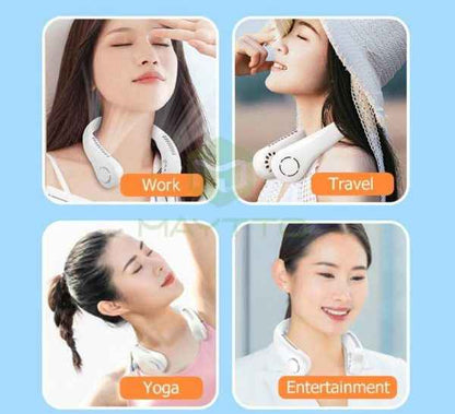 Surroundfan New Portable Bladeless Neck Fan – Foldable, Hands-free Cooling For Travel & Sports ( Random Color )