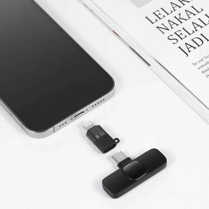 Wireless MIC K8 MICROPHONE Vlogging Mic with Microphone Accessories Video for Type C Android, IOS Lightining & 3.5mm Jack